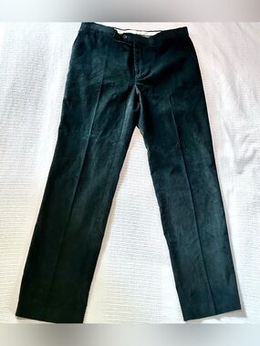Lauren Ralph Lauren Hunter Green Corduroy Pants 34X32 Flat Front